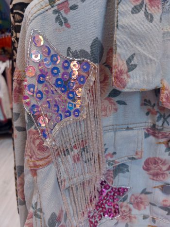 Chaqueta Vaquera Tul y flores
