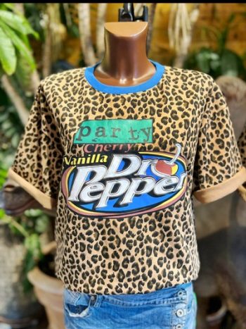 Camiseta leopado azul