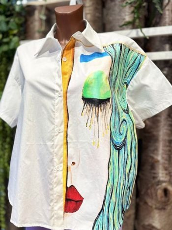 Blusa blanca Pinturas