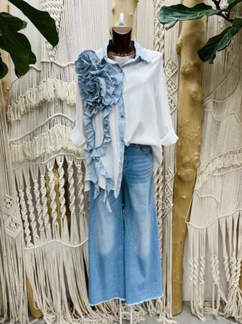 Camisa Flor Jeans