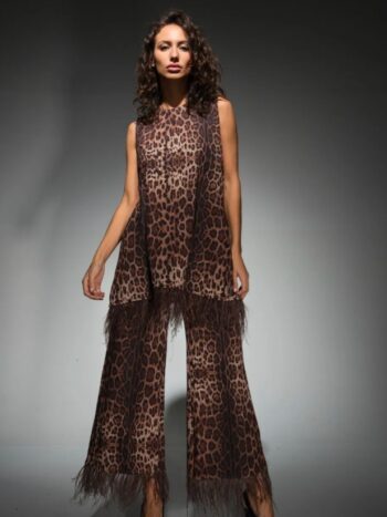 Conjunto Leopardo Pluma